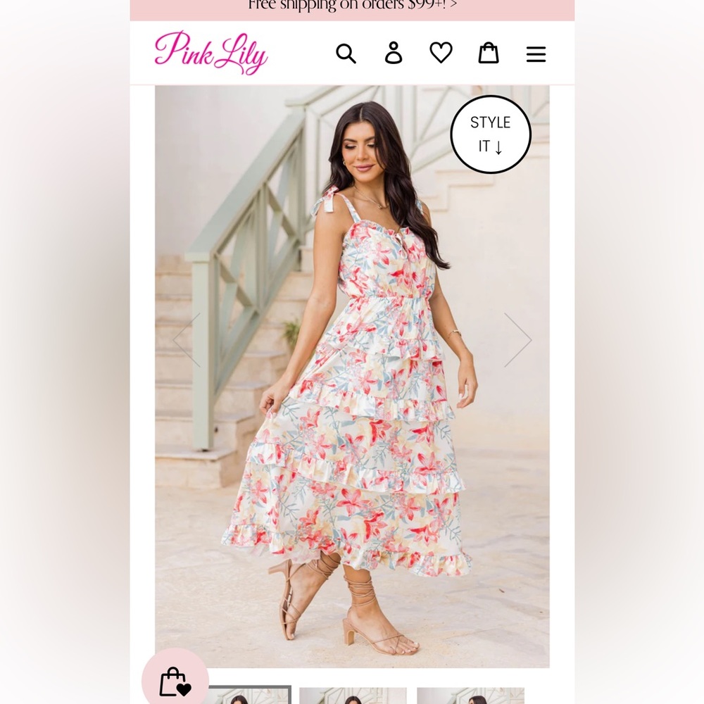 COPY - Pink Lilly Midi Dress